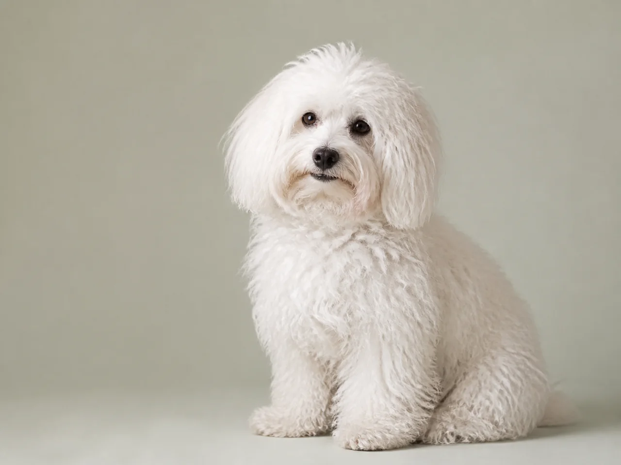 Healthy adult Bolognese breed portrait