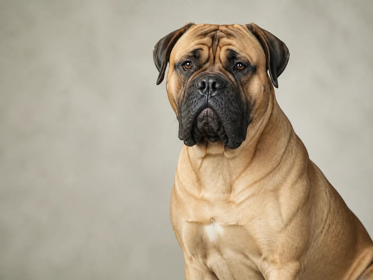 Healthy adult Bullmastiff breed portrait