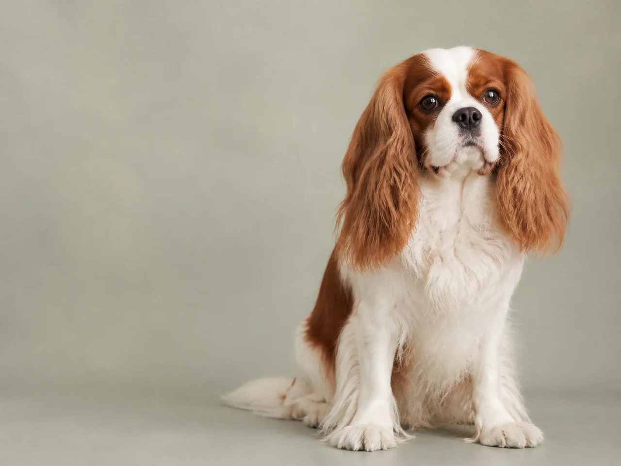 Healthy adult Cavalier King Charles Spaniel breed portrait