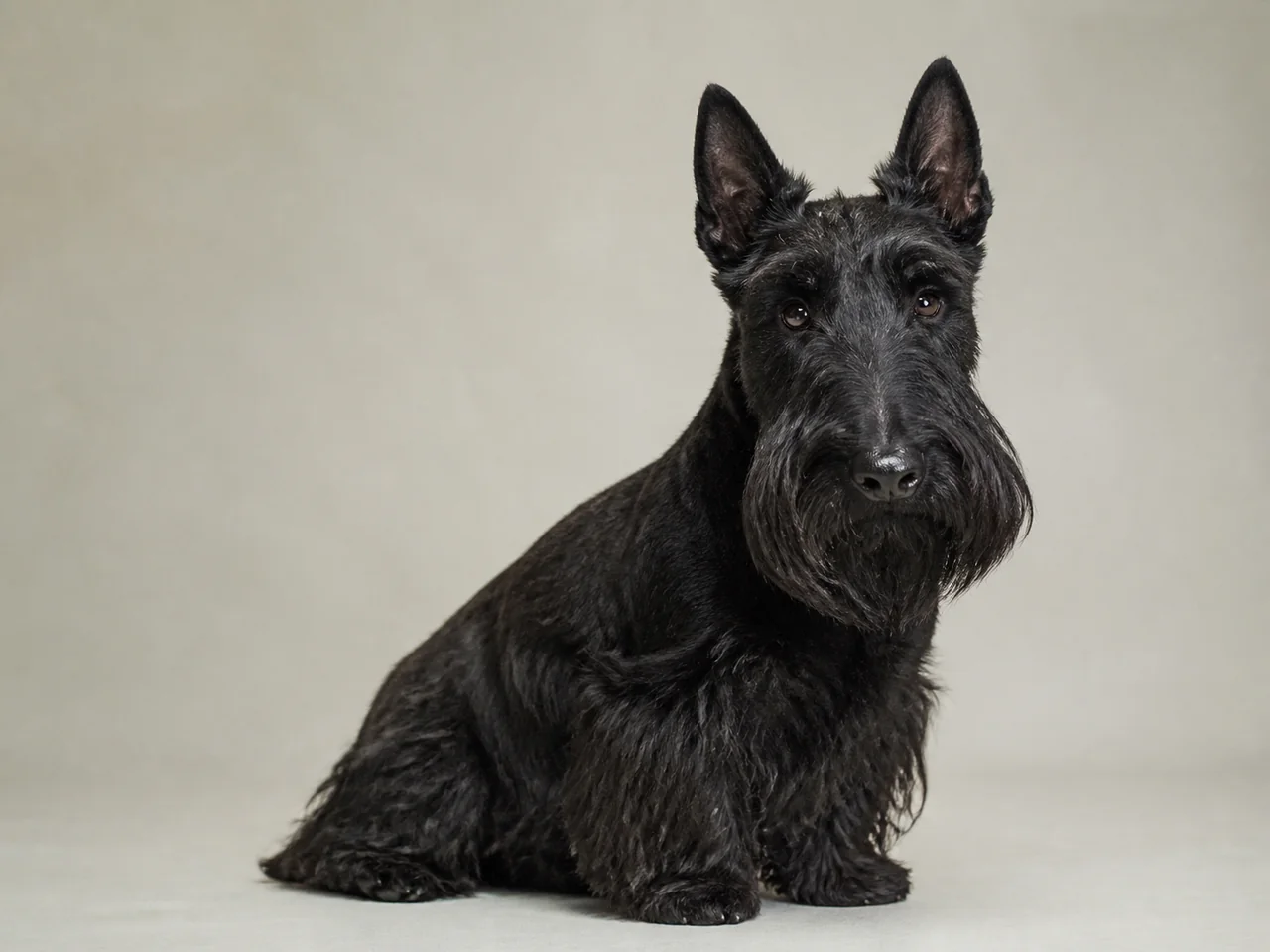 Healthy adult Scottish Terrier breed portrait