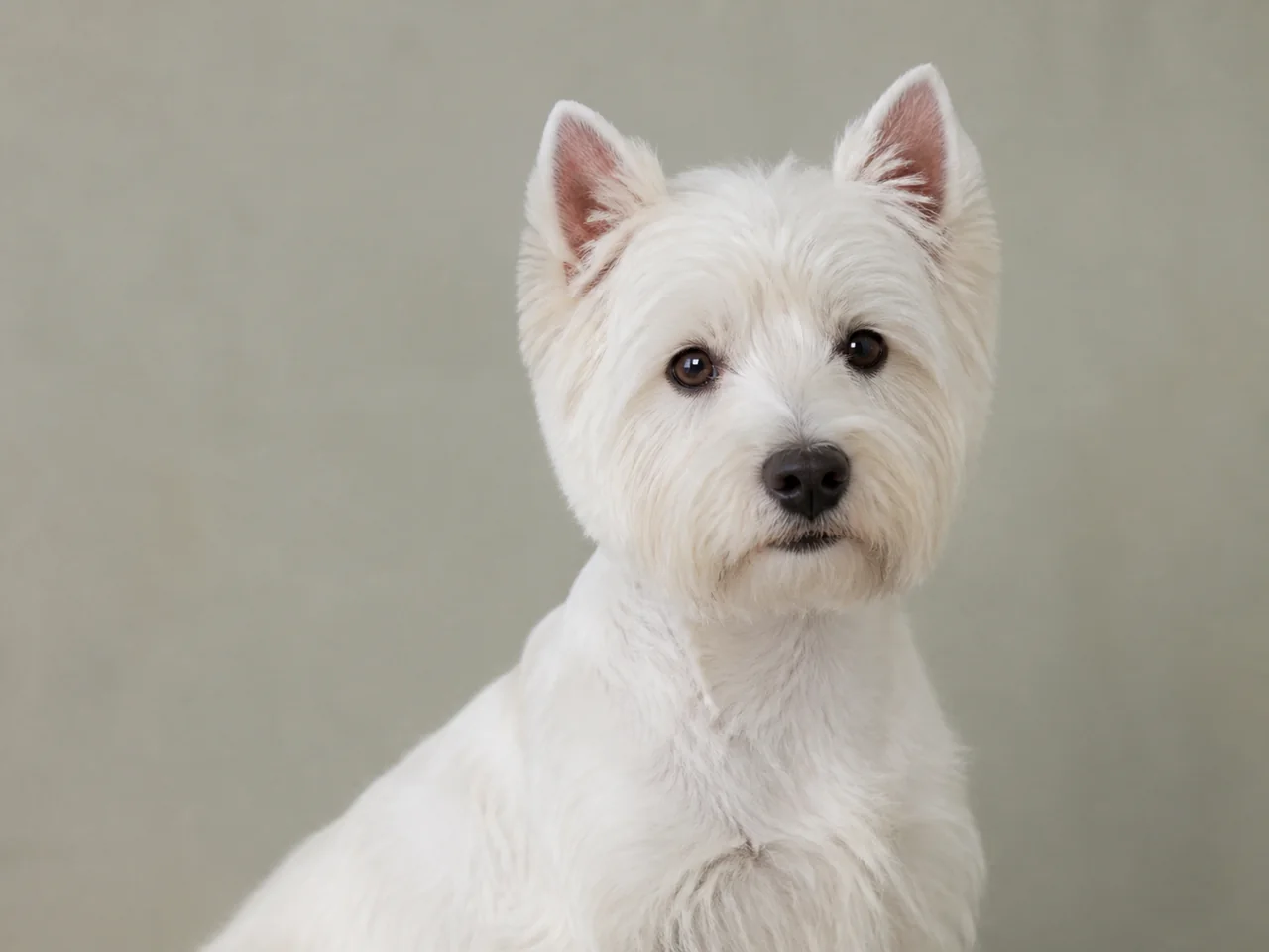 Healthy adult West Highland White Terrier breed portrait